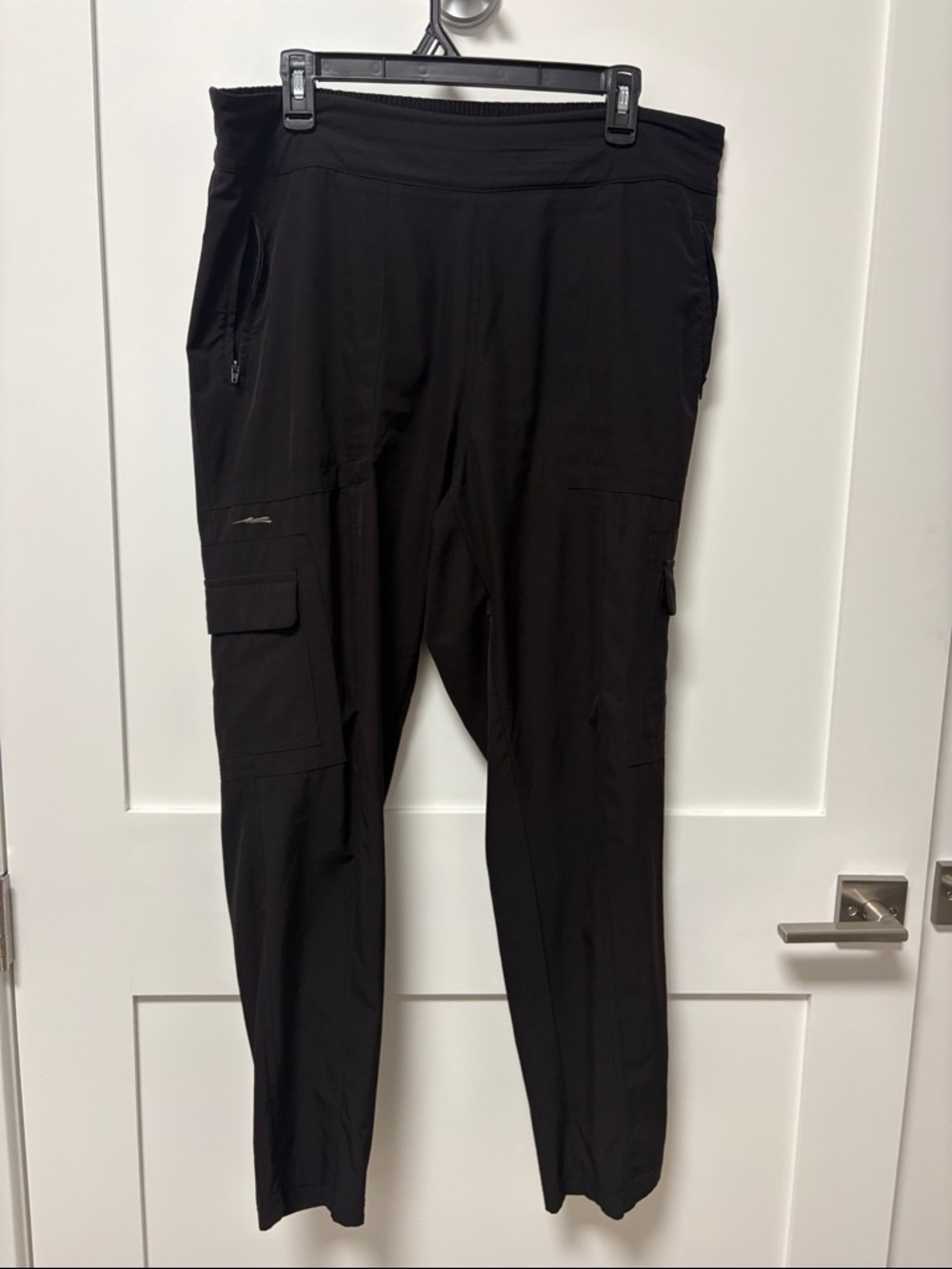 Bass Black Women's stretch tech Cargo Track Pants